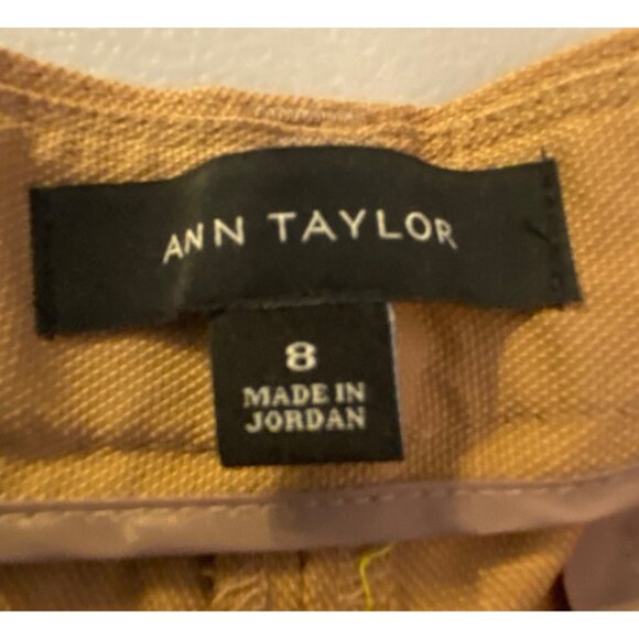 Ann Taylor Womens Wide Leg Tan Capri Pants Size 8 - Picture 3 of 10